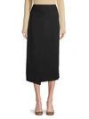 Vince Asymmetric Overlap Skirt In Black