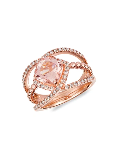 Le Vian Women's 14k Strawberry Gold®, Peach Morganite™ & Nude Diamond™ Ring