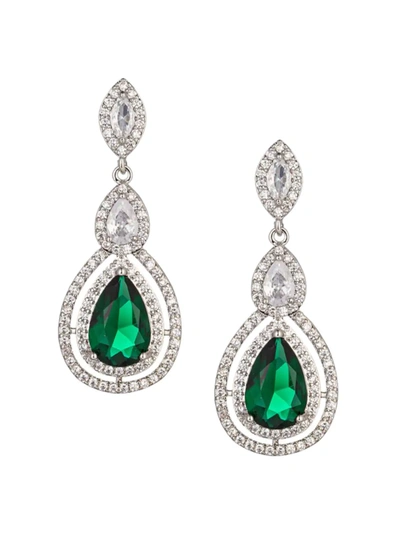 Eye Candy La Women's Luxe Zoe Cubic Zirconia Drop Earrings In Brass