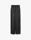 A LINE DOUBLE-PLEATED SATIN TROUSERS