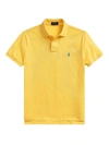Polo Ralph Lauren Cotton Mesh Custom Slim Fit Polo Shirt In Yellow Fin