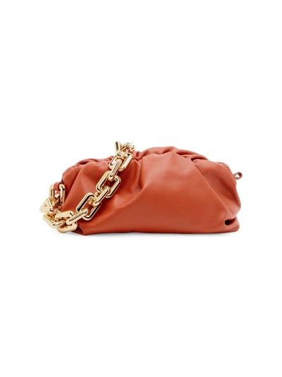 Bottega Veneta The Chain Pouch Leather Clutch In Raintree