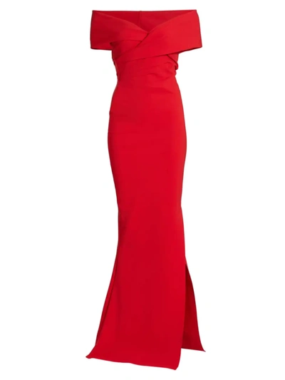 Chiara Boni La Petite Robe Stretch Jersey Fishtail Gown In Passion