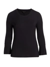 Capsule 121 Plus Size The Polaris Bell-sleeve Top In Black