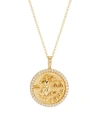 Anita Ko Libra Zodiac 18k Gold & Diamond Pendant Necklace