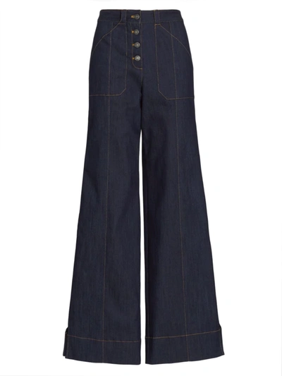 Cinq À Sept Women's Benji Flared Leg Pants In Indigo