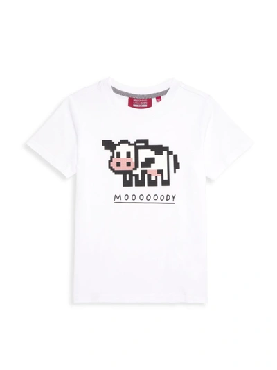 Mostly Heard Rarely Seen Little Kid's & Kid's Mini Moooooody T-shirt In White