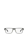 Versace 55mm Rectangular Optical Glasses In Matte Blak / Gold