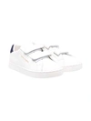 Palm Angels Touch-strap Leather Trainers In Bianco/blu