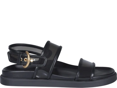 Gianvito Rossi Bilbao Leather Slingback Sandals In Black