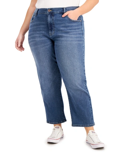 Celebrity Pink Trendy Plus Size Relaxed Straight-leg Jeans In Love Songs