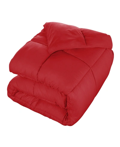 Superior Breathable All-season Comforter, Twin Xl In Red