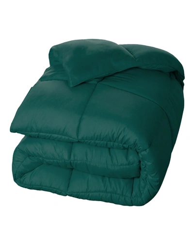 Superior Breathable All Season Down Alternative Comforter, Twin Xl In Hunter Green