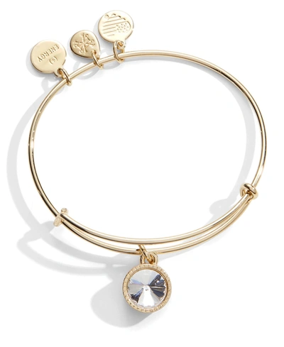 Alex And Ani Crystal Birthstone Charm Bangle, April In Clear