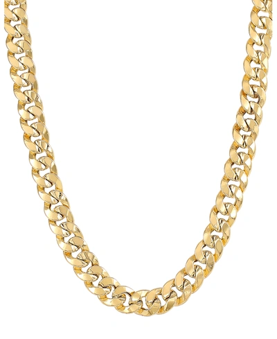 Macy's Polished Curb Chain Necklace 22" In 10k Yellow Gold