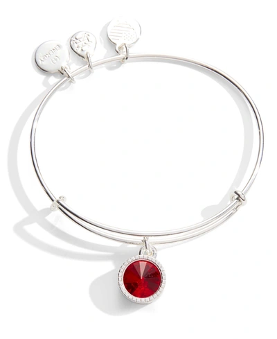 Alex And Ani Light Siam Birthstone Charm Bangle, July In Red