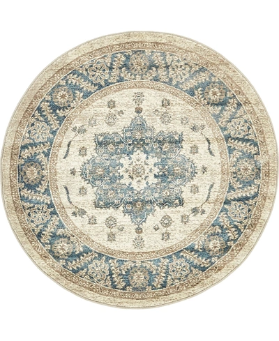 Bayshore Home Closeout!  Bellmere Bel2 4' X 4' Round Area Rug In Ivory