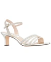 Nina Nelena Womens Metallic Rhinestone Dress Sandals In Light Gold