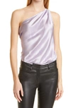 CAMI NYC ONE-SHOULDER STRETCH SILK BODYSUIT