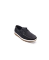 Aston Marc Men's Faux Nubuck Boat Shoes In Black