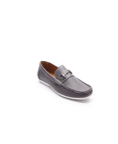 Aston Marc Men's Perforated Classic Driving Shoes In Grey