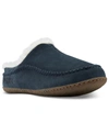 Sorel Falcon Ridge Ii Faux Fur-lined Suede Slipper Shoes In Abyss/gum