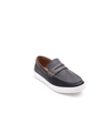 Aston Marc Drift Mens Faux Leather Slip On Boat Shoes In Black