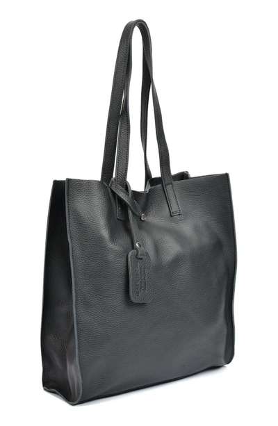 Isabella Rhea Top Handle Leather Tote Bag In Nero