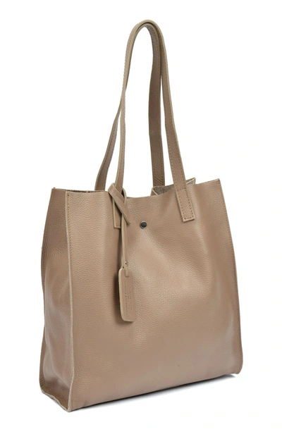 Isabella Rhea Top Handle Leather Tote Bag In Fango
