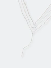 Ettika Layered Opal Lariat Necklace Set Of 3 In White