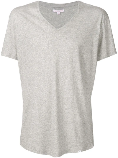 Orlebar Brown Ob-v T-shirt In Mid Grey Melange In Gray