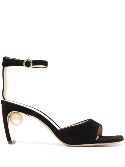 Nicholas Kirkwood Women's Maeva Faux Pearl Ankle Strap Sandals In Black