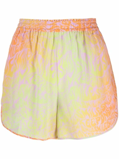 Stella Mccartney Multicolor Print Shorts In Rosa