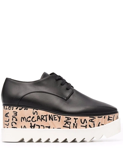 Stella Mccartney Elyse Lace-up Shoes With Ed Curtis Logo In Black