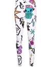 Philipp Plein Tattoo Monogram-print Leggings In Weiss
