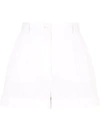 Dolce & Gabbana High-waisted Tailored Shorts In Weiss