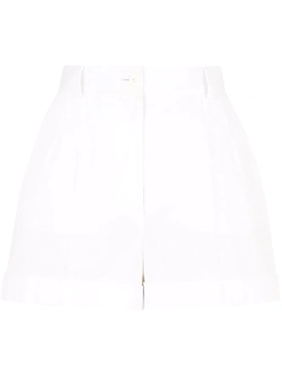 Dolce & Gabbana High-waisted Tailored Shorts In Bianco