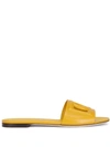 Dolce & Gabbana Women Rubber Beachwear Slides In Gelb