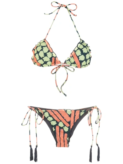 Brigitte Kate Abstrac-print Bikini In Mehrfarbig