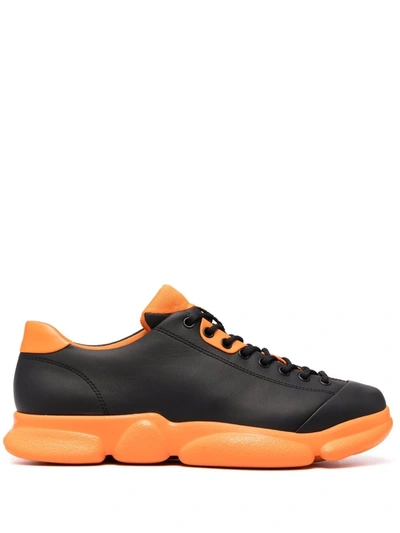 Camper Karst Low-top Sneakers In Black Orange