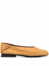 Camper Tws Contrast-panel Ballerina Shoes In Braun