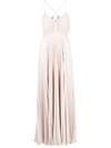 A.l.c Pleated Sleeveless Maxi Dress In Rosa