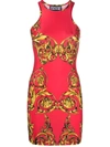 VERSACE JEANS COUTURE BAROQUE-PRINT SLEEVELESS DRESS