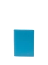 Comme Des Garçons Bi-fold Leather Wallet In Blau