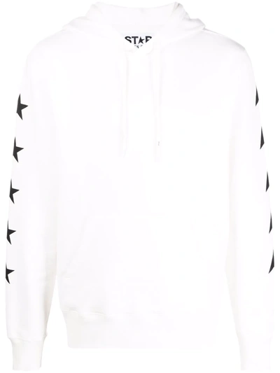 Golden Goose Star-print Pullover Hoodie In White