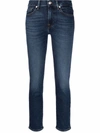 7 FOR ALL MANKIND LOW-RISE CROPPED JEANS
