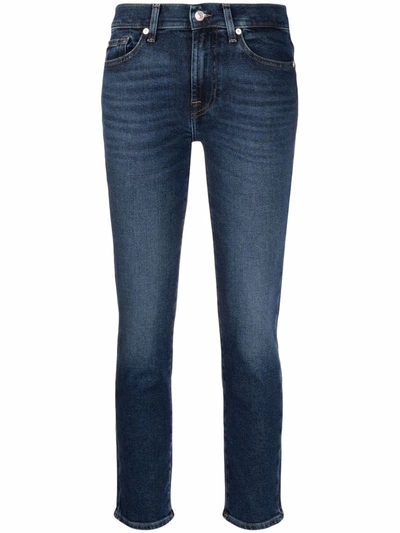 7 For All Mankind Low-rise Cropped Jeans In Opulent