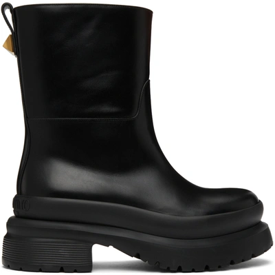 Valentino Garavani Black Roman Stud Boots