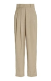 THE FRANKIE SHOP GELSO PLEATED SUITING WIDE-LEG TROUSERS