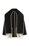 Totême Toteme Embroidered Scarf Jacket In Grey